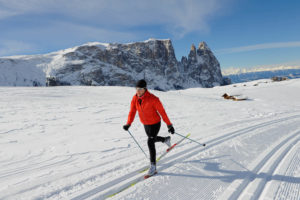 Sci fondo sull'Alpe di Siusi